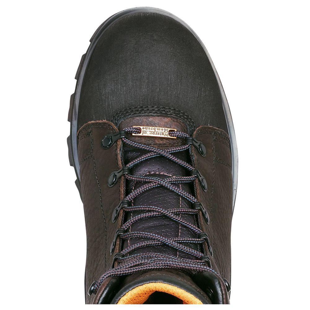 Timberland Μποτακια Εργασίας Ανδρικα Καφε/Μαυρα - Pro® Rigmaster 8\" Steel Toe - Greece 4965708-UG